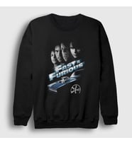 Presmono Unisex Siyah Fast And Furious Hızlı ve Öfkeli Film Sweatshirt 421168tt