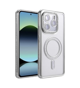 Xiaomi Redmi Note 14 4G Joke Simli Magneticsafe Kılıf - Gümüş
