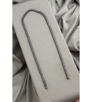 Hematit Doğal Taş Mat Gri Yassı Kare Kesim 4x4mm Dizi [AA]