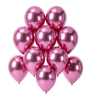Pembe Renk Lateks krom Balon (15 cm) - 10 Adet