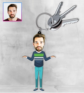 Kişiye Özel Karikatür Tasarım Anahtarlık 97164