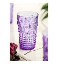 Akrilik Mor Tekli Uzun Bardak & Su Meşrubat Bardağı 750 ml ( Büyük Boy & Cam Değildir )