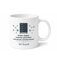 Sistem Uzmanı İçin Kişiye Özel İsimli Baskılı Kupa Bardak Teknoloji Hediyesi