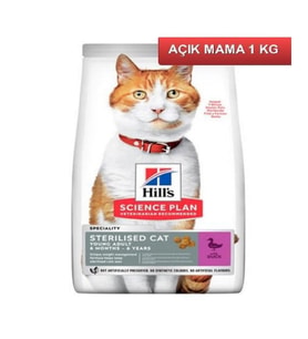 Hill's Sterilised Ördek Etli 2 kg Yetişkin Kedi Maması - Açık Paket