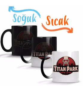 Attack On Titan Titan Park Sihirli Kupa Bardak Porselen