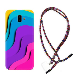 Samsung J6 Plus J7 Prime J7 Pro M20 Kılıf Boyun Asklı Rasta Silikon Renk Cümbüşü 1631