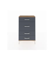 Arges Komodin 4 Çekmeceli 60x30x96 Çam-Antrasit