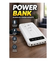 20.000mAh PD Destekli Powerbank – LCD Ekranlı Çift USB Çıkışlı Taşınabilir Şarj Cihazı