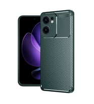 Oppo Reno 13f Kılıf Auto Focus Karbon Kapak - Koyu Yeşil