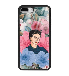 iPhone 8 Plus Flowers Frida Kahlo Tasarımlı Glossy Telefon Kılıfı
