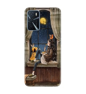 Oppo A16 Kılıf Resimli Desenli Baskılı Silikon Kılıf Ananas Camera Glass 1358