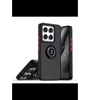 Xiaomi Mi 14T Uyumlu Montreal Yüzüklü Silikon Kapak - Siyah