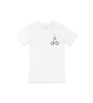 I Love Bike Cep Logo Tasarımlı Beyaz Tişört