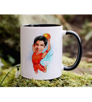 Bk Gift Kişiye Özel Basketbol Karikatürlü Siyah Kupa Bardak-4, Sevgiliye Hediye, Arkadaşa Hediye