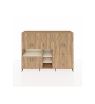 Hyperion Dolap 13 Raflı 7 Kapaklı 220x44x163 Çam-Çam/Aytaşı