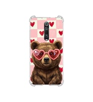 PrintiFy Xiaomi Mi 9t Pro ile Uyumlu Pembe Pötikare Serisi Kocaman Sevgi Tasarımlı Uv Baskılı Köşe Korumalı Antişok Kılıf