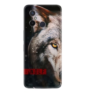 Xiaomi Redmi 12c Kılıf Silikon Desen Özel Seri Wolf Eyes 1758