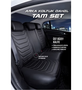 Seat Altea Uyumlu Lüx Deri Oto Koltuk Kılıfı Ön Arka Takım Antalya Serisi SİYAH