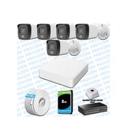 Provzen Hikvision 5’li İP 4MP Güvenlik Kamerası Seti Colorvu Mikrofonlu Olay Anında Bildirim