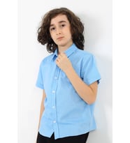 Banadamoda Erkek Çocuk Kısa Kollu Basic Gömlek (Turkuaz)