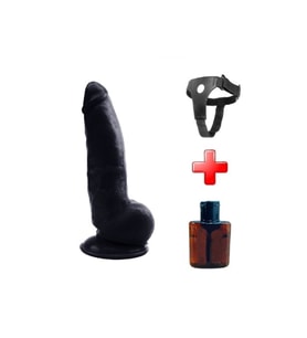 21,5 cm Belden Bağlamalı Realistik Vantuzlu Dildo Penis