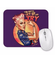 Pink Try Mouse Pad