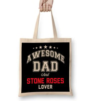 Awesome Dad And Stone Roses Lover Bez Çanta Uzun Saplı