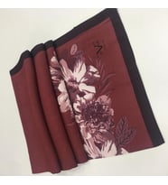Çiçekli Desen Modal Seri Şal Eşarp Askısı ile Birlikte 75x200 cm Bordo-75x200