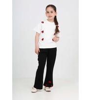 Kız Çocuk Uğur Böceği Baskılı Alt-Üst Takım 4-9 Yaş 12668BLT MODANINO