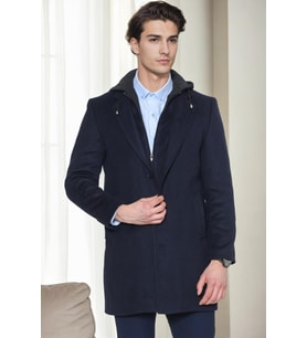 PLT9376 DEWBERRY ERKEK PALTO-LACİVERT