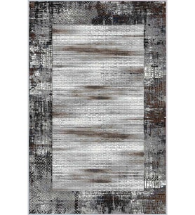 Eliana Home Baskılı, Yıkanabilir Kaymaz Taban Salon Halısı LNA0414 100x150 cm (Gri)