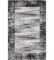 Eliana Home Baskılı, Yıkanabilir Kaymaz Taban Salon Halısı LNA0414 100x150 cm (Gri)