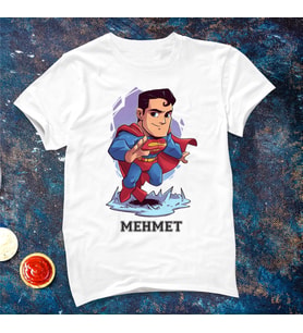 Superman Tişörtü ( Çocuk - Büyük ) Kişiye Özel