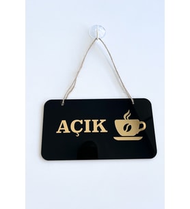 Cafeler ve Kahve Dükkanları İçin Açık Kapalı Kapı Tabelası