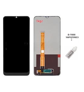 Tkgz - Oppo Realme C25Y Uyumlu Lcd Ekran Dokunmatik Servis + B-7000