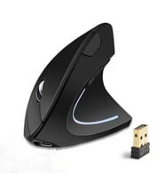 Ergonomik Dikey Kablosuz Fare Konforlu  Ağrısız Çalışma Deneyimi (Siyah)
