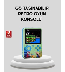 G5 Taşınabilir Retro Game Box 500 Oyunlu Şarjlı Mini Oyun Konsolu