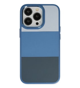 Durukar® iPhone 14 Pro Max Kılıf King Kapak - Açık Mavi-Lacivert