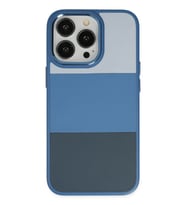 Durukar® iPhone 14 Pro Max Kılıf King Kapak - Açık Mavi-Lacivert