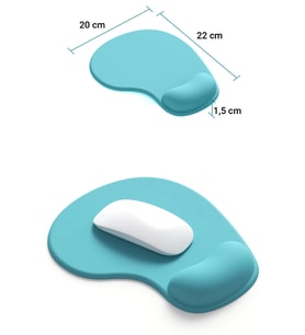 SonicTouch Bilek Destekli Mavi Damla Tipi Pürüzsüz Yüzey Dikişsiz Gamer Oyuncu Mouse Pad 20x22cm