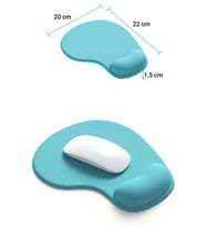 SonicTouch Bilek Destekli Mavi Damla Tipi Pürüzsüz Yüzey Dikişsiz Gamer Oyuncu Mouse Pad 20x22cm