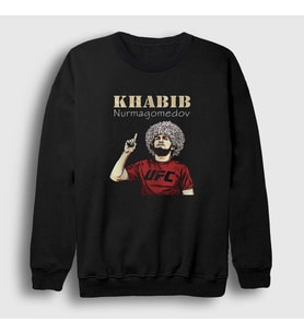 Presmono Unisex Siyah Ufc Khabib Nurmagomedov Sweatshirt 313150tt