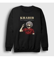 Presmono Unisex Siyah Ufc Khabib Nurmagomedov Sweatshirt 313150tt