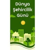 Dünya Şehircilik Günü Temalı Fotoğraf Panosu Branda 100x200