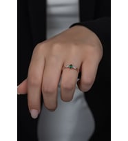 Gümüş Prenses Yüzük. Renkli Taşlı Ayarlanabilir Ölçü. Rose Gold Kaplama 925 Ayar Gümüş