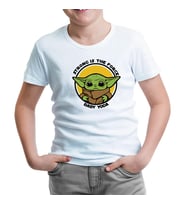 Baby Yoda - Strong Beyaz Çocuk Tshirt