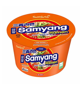 Samyang Ramen Beef Flavored Big Bowl Noodle Soup 115g