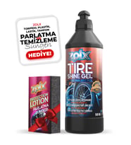 Zolx Lastik Parlatıcı Temizleyici Jel Lastik Temizleme Jeli 500ml + Sünger HEDİYELİ. (Çok Renkli)