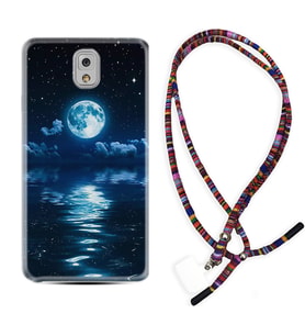 Samsung Note 3 4 5 8 9 20 Ultra 10 Lite Kılıf Boyun Asklı Rasta Silikon Night Moon 1133