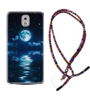 Samsung Note 3 4 5 8 9 20 Ultra 10 Lite Kılıf Boyun Asklı Rasta Silikon Night Moon 1133